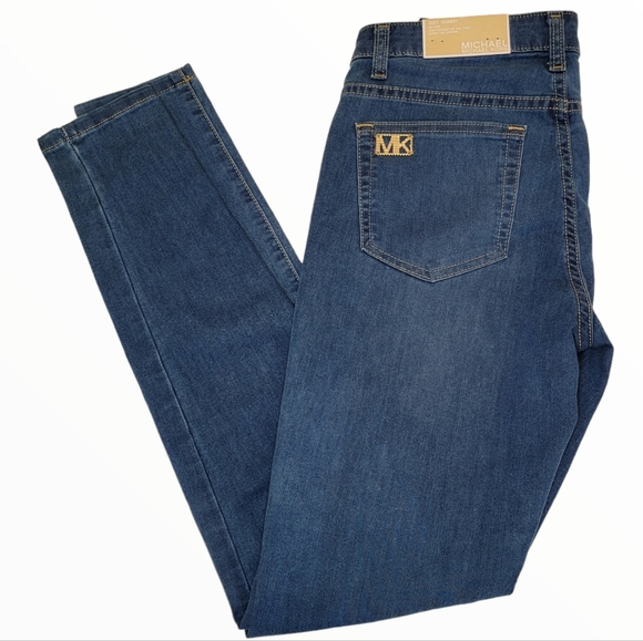 Michael Kors Izzy Skinny Jeans Size 2 NWT! MEDIUM Wash - Picture 3 of 17